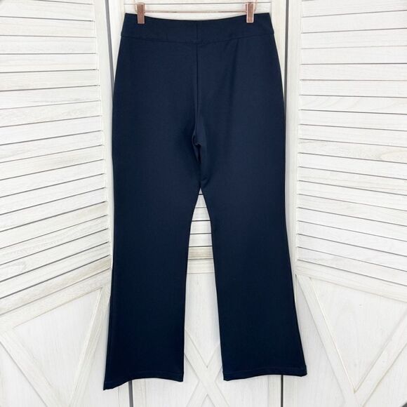 St. John Collection High Rise Straight Leg Dress Pant Trousers Navy Blue Size 6 - Picture 2 of 12